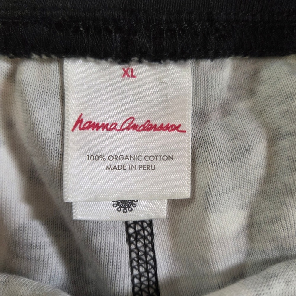 Hanna Andersson Ghost Print Organic Cotton Pajama Pants Black White XL Halloween - Picture 3 of 7